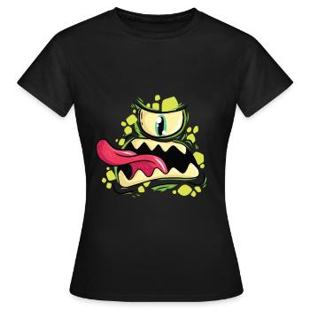 monstre - T-shirt Femme - noir - Devant - AI Model Female 172 dark (172cm)