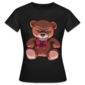 Horror Teddy verdorben schlecht Horror Halloween - Frauen T-Shirt - Schwarz - Vorne - AI Model Female 172 dark (172cm)