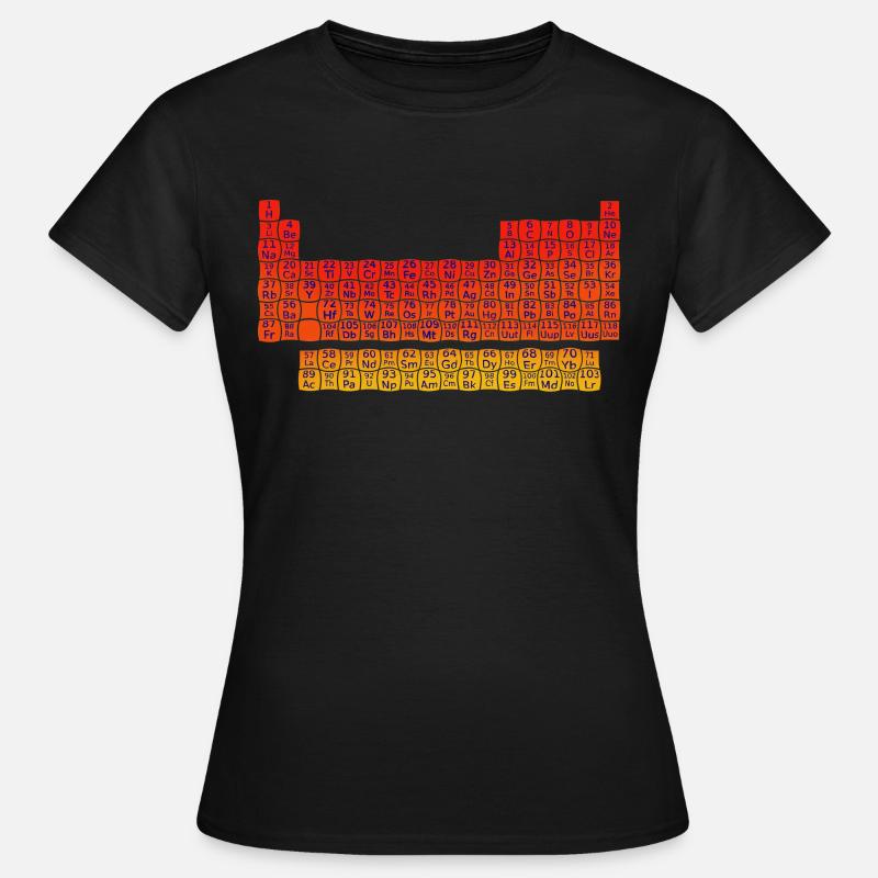 Periodic table chemistry elements - Women's T-Shirt - black