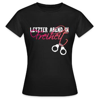 Hen party bridal bridal column - Women's T-Shirt - black - Front - AI Model Female 172 dark (172cm)