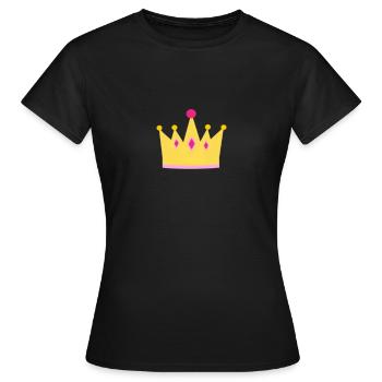 Krone für Prinzessinnen - Frauen T-Shirt - Schwarz - Vorne - AI Model Female 172 dark (172cm)
