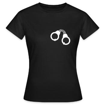 Menottes de prison - T-shirt Femme - noir - Devant - AI Model Female 172 dark (172cm)