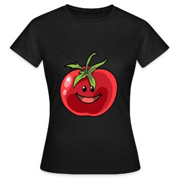 Tomato TomatoEs Vegetarian Shrub Tomato Vegetables - Women's T-Shirt - black - Front - AI Model Female 172 dark (172cm)