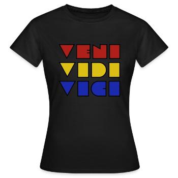 Veni vidi vici - T-shirt Femme - noir - Devant - AI Model Female 172 dark (172cm)