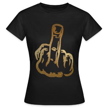 Finger Stinky Finger baise avec toi - T-shirt Femme - noir - Devant - AI Model Female 172 dark (172cm)