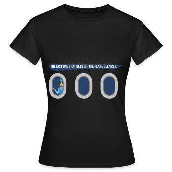 Hôtesse de l’air Hôtesse de l’air héroïne de l’air - T-shirt Femme - noir - Devant - AI Model Female 172 dark (172cm)