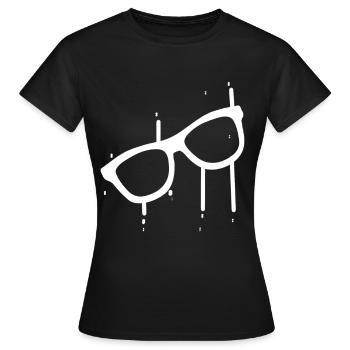 Lunettes - T-shirt Femme - noir - Devant - AI Model Female 172 dark (172cm)