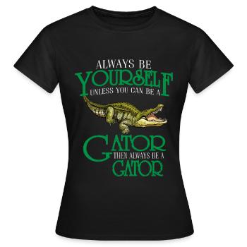 Krokodil Aligator Raubtier Reptilien Geschenk - Frauen T-Shirt - Schwarz - Vorne - AI Model Female 172 dark (172cm)