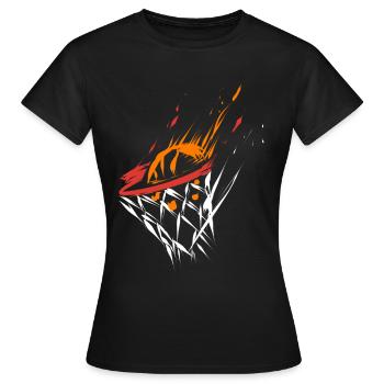 Basketball - Frauen T-Shirt - Schwarz - Vorne - AI Model Female 172 dark (172cm)