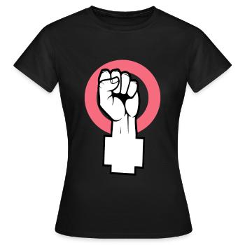 femmes révolutionnaires femmes power féministe - T-shirt Femme - noir - Devant - AI Model Female 172 dark (172cm)