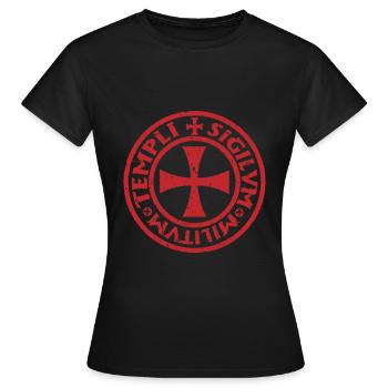 Crusader Knight Christianity Christian Crusade - Women's T-Shirt - black - Front - AI Model Female 172 dark (172cm)