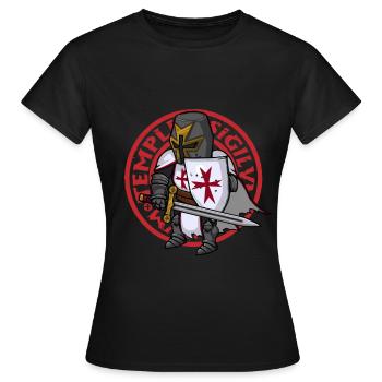 Kreuzritter Ritter Christ Christentum Kreuzzug - Frauen T-Shirt - Schwarz - Vorne - AI Model Female 172 dark (172cm)