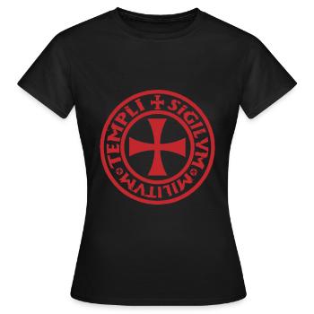 Crusader Knight Christianity Christian Crusade - Women's T-Shirt - black - Front - AI Model Female 172 dark (172cm)