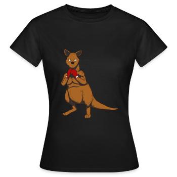 Boxe Kanguru Boxerkanguru Kanerkanguru Boxe Kanerkanguru - T-shirt Femme - noir - Devant - AI Model Female 172 dark (172cm)