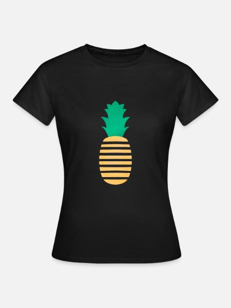 Ananas Festival Sommer Design - Frauen T-Shirt - Schwarz