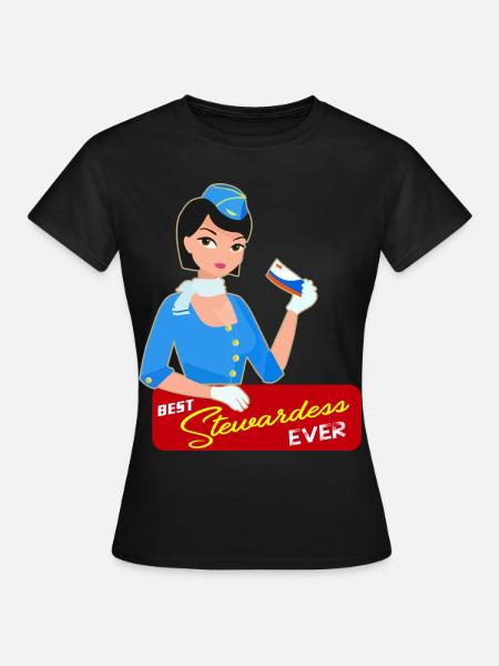 Hôtesse de l'air cadeau - T-shirt Femme - noir