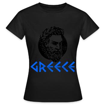 Grèce UE Europe Euro Cadeau - T-shirt Femme - noir - Devant - AI Model Female 172 dark (172cm)