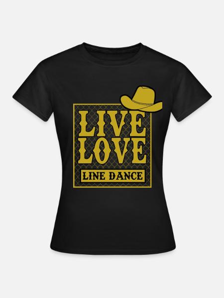 Line Dance Dancing Country Music - Women's T-Shirt - black