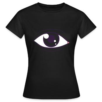 Œil - T-shirt Femme - noir - Devant - AI Model Female 172 dark (172cm)