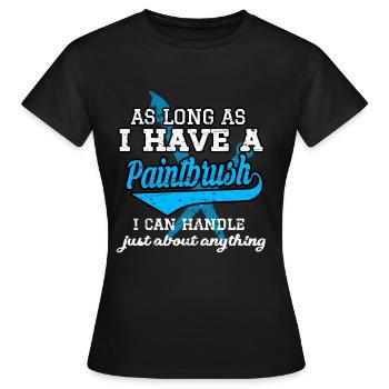 Paint Gift Draw Artist Art - Women's T-Shirt - black - Front - AI Model Female 172 dark (172cm)