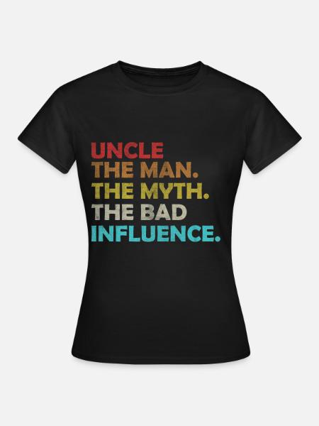 Oom de Mythe / Gift voor de beste oom. - Dame-T-shirt - sort