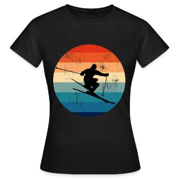 Ski Freestyle Freeride Slopestyle Sports d'hiver - T-shirt Femme - noir - Devant - AI Model Female 172 dark (172cm)