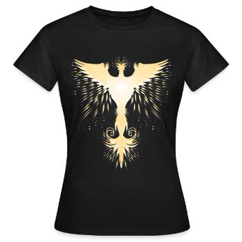 Goldener Phönix - Frauen T-Shirt - Schwarz - Vorne - AI Model Female 172 dark (172cm)