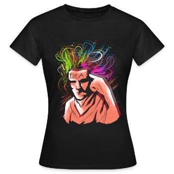 Ideas and thoughts - Women's T-Shirt - black - Front - AI Model Female 172 dark (172cm)