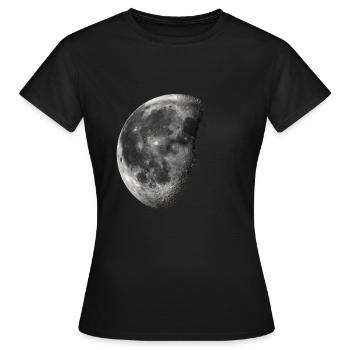 Mond / Halbmond - Frauen T-Shirt - Schwarz - Vorne - AI Model Female 172 dark (172cm)