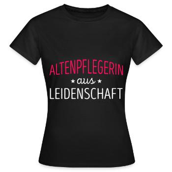 Altenpflegerin - Frauen T-Shirt - Schwarz - Vorne - AI Model Female 172 dark (172cm)