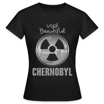 Tchernobyl Ukraine - T-shirt Femme - noir - Devant - AI Model Female 172 dark (172cm)