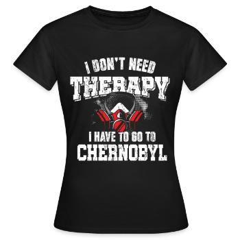 Thérapie de voyage de Tchernobyl - T-shirt Femme - noir - Devant - AI Model Female 172 dark (172cm)