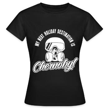 Tchernobyl touristique - T-shirt Femme - noir - Devant - AI Model Female 172 dark (172cm)