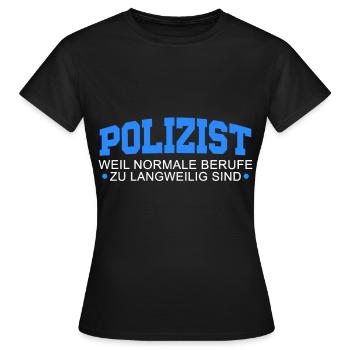 Polizist - Frauen T-Shirt - Schwarz - Vorne - AI Model Female 172 dark (172cm)
