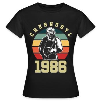 Tschernobyl Atomkraftwerk Umweltschutz Katastrophe - Frauen T-Shirt - Schwarz - Vorne - AI Model Female 172 dark (172cm)