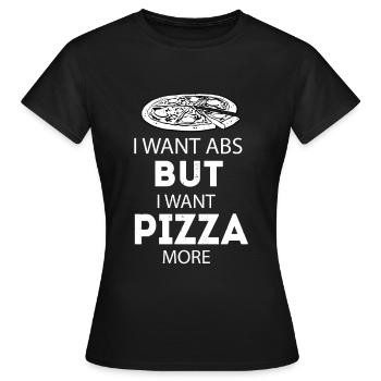 Pizza Italie Délicieux Nourriture Cadeau - T-shirt Femme - noir - Devant - AI Model Female 172 dark (172cm)