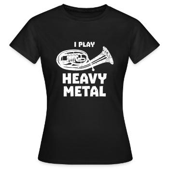 Tenor Horn - T-shirt Femme - noir - Devant - AI Model Female 172 dark (172cm)