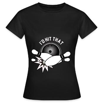 Bowling Bowling Sport Boule - T-shirt Femme - noir - Devant - AI Model Female 172 dark (172cm)