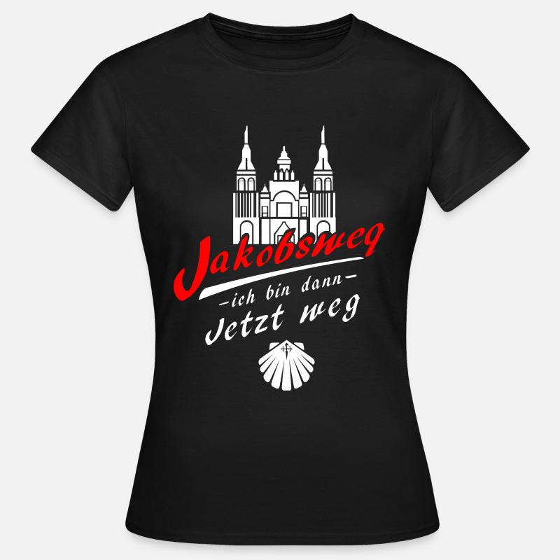 Cathédrale Saint-Jacques-de-Compostelle Chemin de Compostelle - T-shirt Femme - noir