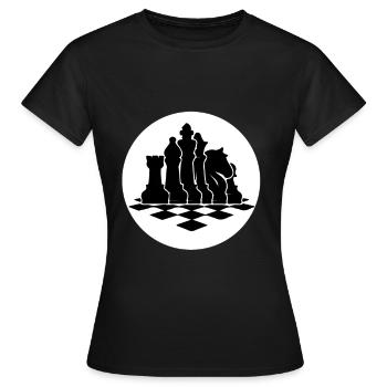 Cadeau tactique de stratégie d'échiquier d'échecs - T-shirt Femme - noir - Devant - AI Model Female 172 dark (172cm)