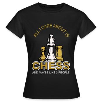 Cadeau tactique de stratégie d'échiquier d'échecs - T-shirt Femme - noir - Devant - AI Model Female 172 dark (172cm)