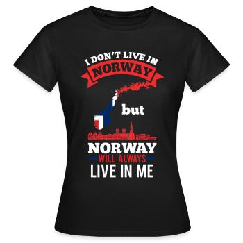 Norway Kingdom - Women's T-Shirt - black - Front - AI Model Female 172 dark (172cm)