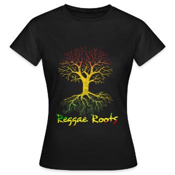 Racines reggae - T-shirt Femme - noir - Devant - AI Model Female 172 dark (172cm)