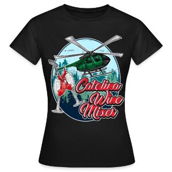 Vin Catalina Mixer cadeau - T-shirt Femme - noir - Devant - AI Model Female 172 dark (172cm)