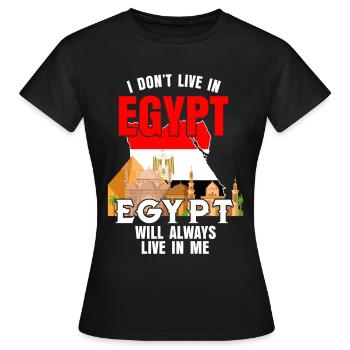 Egypte - T-shirt Femme - noir - Devant - AI Model Female 172 dark (172cm)