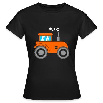 Kids Tractor Tractor Kids - Women's T-Shirt - black - Front - AI Model Female 172 dark (172cm)