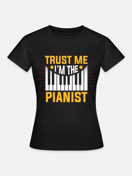 Klavier Pianist - Frauen T-Shirt - Schwarz