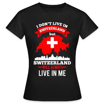 Suisse Touristique - T-shirt Femme - noir - Devant - AI Model Female 172 dark (172cm)
