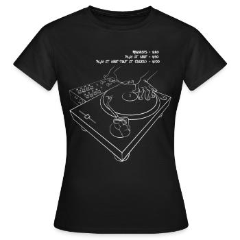 Table de mixage DJ - T-shirt Femme - noir - Devant - AI Model Female 172 dark (172cm)