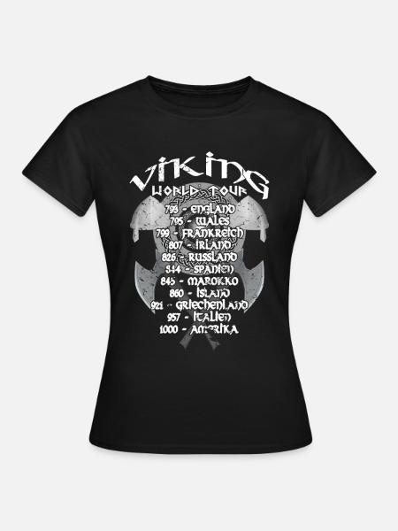 Tour du monde des vikings GRUNGE - T-shirt Femme - noir